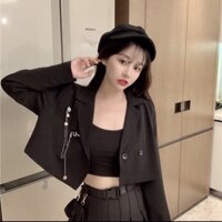 Áo vest croptop dài tay