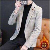 Áo vest dạ lông lót lông nam(khách ib trước khi đặt hàng)