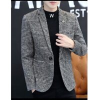 Áo vest dạ lông nam thời trang( sẵn) hàng QC ạ