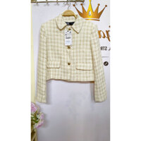 Áo vest dạ tweed zara chuẩn auth