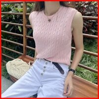 ♞,♘Áo Vest dệt kim Ralph Lauren Áo ngắn nữ SẴN SÀNG & HÀNG