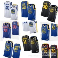 Áo Vest đồng phục bóng rổ cổ điển NBA Jersey Warriors Curry Thompson màu xanh lá cây 223186