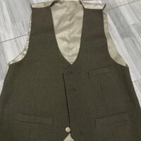 Áo vest ghi lê nam trung niên 3 màu  đen , kẻ , vàng hàng đẹp - Vàng nâu,6