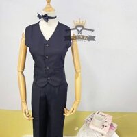 Áo vest gile nữ cổ tim sát nách KING caravat áo ghile 2 lớp phối túi thật form ôm tôn dáng đủ size style Hàn Quốc Z1-15