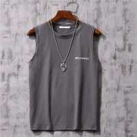 Áo vest mỏng cho nam phong cách Hồng Kông retro rộng rãi và đẹp mắt, áo không tay tập thể dục