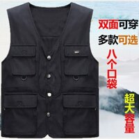 Áo Vest Mùa Hè Nam Nhiều Túi Vest Câu Cá Vest Nhiếp Ảnh Gia Vest