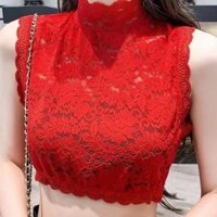 Áo vest mùa thu đông mới cổ giả thời trang nữ đa năng cổ cao khoét lỗ áo trong áo ngoài lớp nền nữ tính VE6W