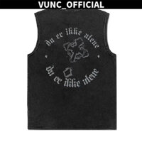 Áo Vest Nam Áo Thun Không Tay Thêu Chữ Thập Mùa Hè