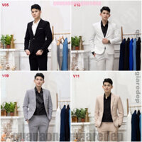 Áo vest nam Hàn Quốc form trẻ trung, vest chú rể, vest công sở chất vải tuyết mưa tây sang trọng,lịch lãm, thời