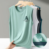 Áo vest nam Ice Silk phong cách Hồng Kông retro nhanh khô thoáng khí áo thể thao rỗng