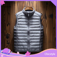 Áo Vest nam mùa thu sang trọng Áo Vest Cotton nam nhẹ có túi Áo khoác không tay sành điệu dành cho người mua Đông Nam Á