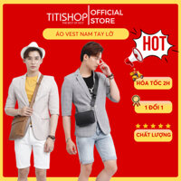 Áo Vest Nam Tay Lỡ , Áo Vest Nam Tay Ngắn Phong Cách Titishop VN382