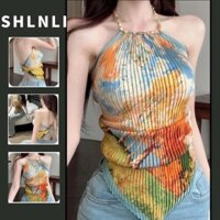 Áo Vest ngắn hở lưng mỏng mùa xuân hè kiểu Pháp dành cho nữ