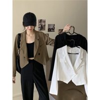 Áo vest nữ áo khoác nữ tay dài sang trọng quý phái hàn quốc