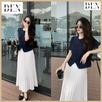 Áo vest nữ, áo vest nữ cách điệu cổ tròn ,vạt chéo cúc bọc hàng 2 lớp chất mango sịn sò quảng châu DN-866