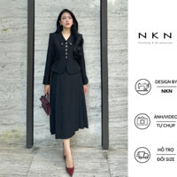Áo vest nữ, blazer nữ NKN Hana màu Đen , thiết kế chiết eo tôn dáng, chất liệu cao cấp.