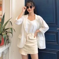 áo vest nữ hàn quốc dáng xuông chất cao cấp 4 màu sang chảnh ⇞