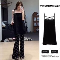 Áo Vest nữ Kaisike màu đen Bandeau Camisole Áo phù hợp đơn giản