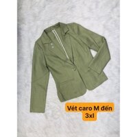 Áo Vest Nữ Kim Chiu Cao Cấp Kẻ Carô Màu Vàng Tay Dài Vải Kaki Form Đẹp {ĐỔI TRẢ THOẢI MÁI} VTD-11