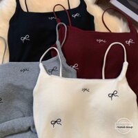 Áo Vest nữ mùa thu Hàn Quốc thắt nút bướm thêu quấn ngực