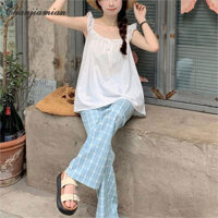 Áo vest nữ nơ dây buộc áo bay màu trơn