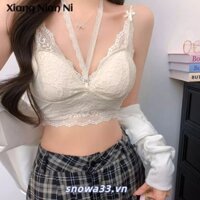 Áo Vest Nữ Ren Thanh Lịch Sâu V Dây Áo Vest Gợi Cảm