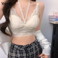 Áo Vest Nữ Ren Thanh Lịch Sâu V Dây Áo Vest Gợi Cảm