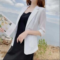 Áo vest nữ tay lỡ phong cách Hàn Quốc AH05 - Trắng - 2XL