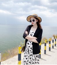 Áo vest nữ tay lỡ phong cách Hàn Quốc AH05 - ĐEN - 2XL