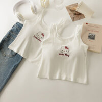 Áo vest yếm Hello Kitty sách nhỏ màu đỏ dễ thương sách nhỏ màu đỏ chéo Dây ngắn Áo yếm Hello Kitty, sách nhỏ màu đỏ dễ thương, mèo Katie chéo trên3.04