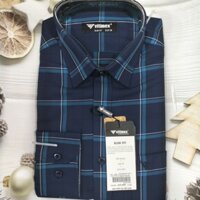 Áo VITIMEX sơ mi nam tay dài lai bầu chất vải cây sồi phom ôm body SILIMFIT