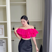 ÁO VOAN BẸT VAI BÈO NHÚN HAI TẦNG QUYẾN RỦ