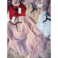 Áo voan cổ bèo siêu xinh free size dưới 56kg