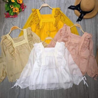 Áo Voan Công Sở Kiếu Dáng Tay Dài Chun Phồng Thời Trang - Nhím Xù Shop