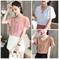 Áo Voan Công Sở Tay Cánh Tiên Siêu Dẽ Thương BY6428