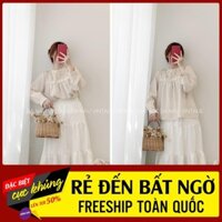 áo voan freesize tay bồng phối ren thêu hoa cao cấp (ảnh thật, hàng có sẵn)  ྇