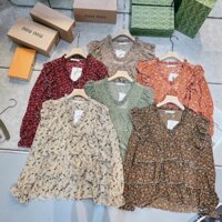 ÁO  VOAN HOA NHÍ DÁNG BABYDOLL BÈO TẦNG