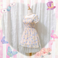 Áo voan Nhật Colza form babydoll in hoa 🌸🧡