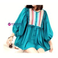 Áo xô Babydoll thêu họa tiết Sắc Màu
