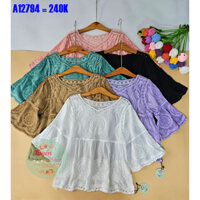 Áo xô ren babydoll tay loe