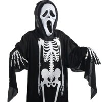 Áo xương kèm mặt nạ hoá trang HALOWEEN, áo thần chết hoá trang cosplay
