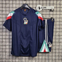 Áo Ý – Italia Xanh Đen Retro Mè 2025