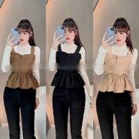 Áo Yếm 2 Dây Nhung Tăm Phong Cách Độc Đáo