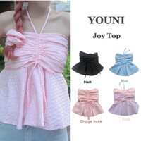 Áo yếm babydoll croptop mặc hai kiểu buộc nơ xinh xắn | Joy Top by Youni