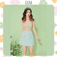 ✟▽✌Áo yếm croptop sát nách ôm body họa tiết hoa 2 mặt Onin Top By Gum Tailor