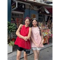 Áo yếm gấm hoa 2 lớp dày dặn