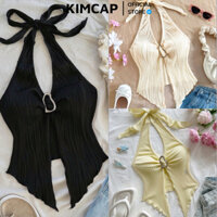 Áo yếm hở lưng khoá trước ngực buộc dây sau cổ (hàng auth) - 15 màu