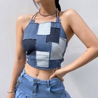 ÁO YẾM JEAN ĐAN DÂY A2414