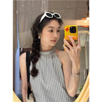 Áo yếm nữ linen thời trang menina studio. áo sơ mi cổ yếm không tay mùa hè cho nữ