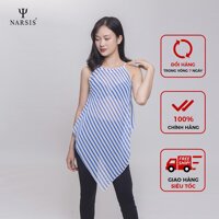 Áo yếm nữ Narsis L9025 màu trắng kẻ xanh